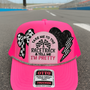 Pink "Take Me to the Racetrack" Hat