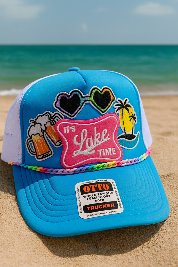 Blue "It's Lake Time" Hat